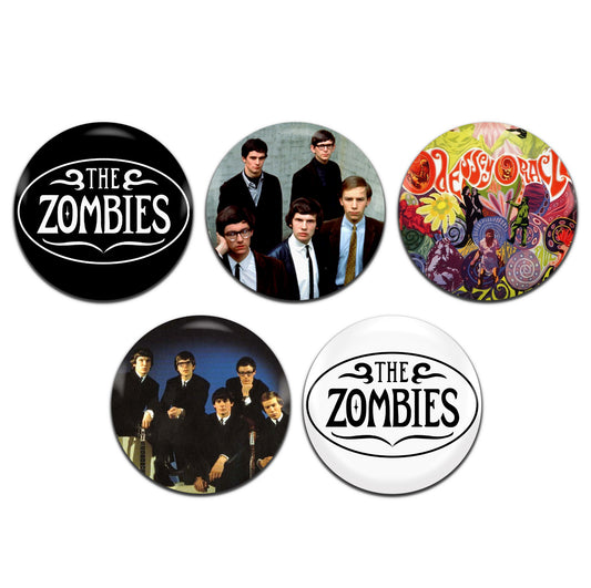 The Zombies Psychedelic Rock Band 60's 25mm / 1 Inch D-Pin Button Badges (5x Set)