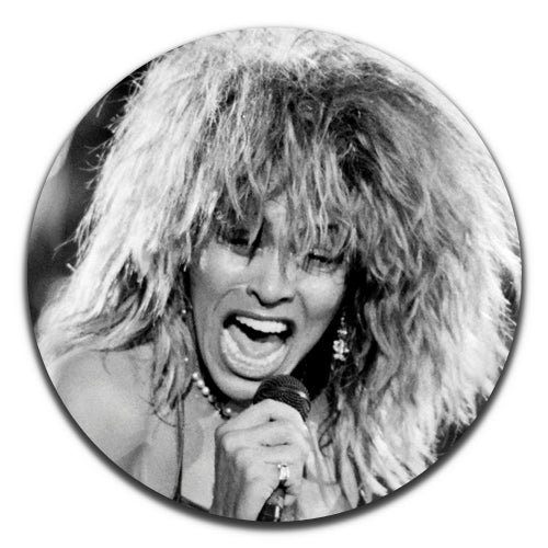 Tina Turner Black & White Soul Pop Rock 60's 70's 80's 25mm / 1 Inch D-pin Button Badge