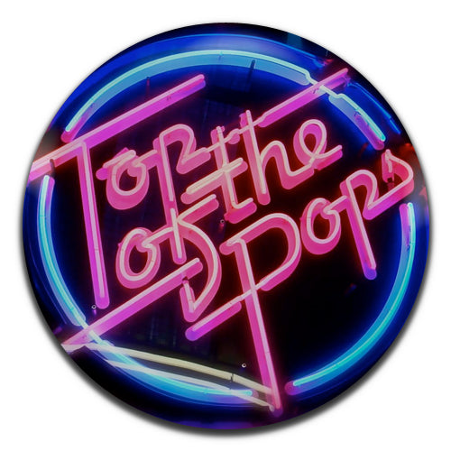 Top of The Pops Black TV Music Retro 25mm / 1 Inch D-pin Button Badge