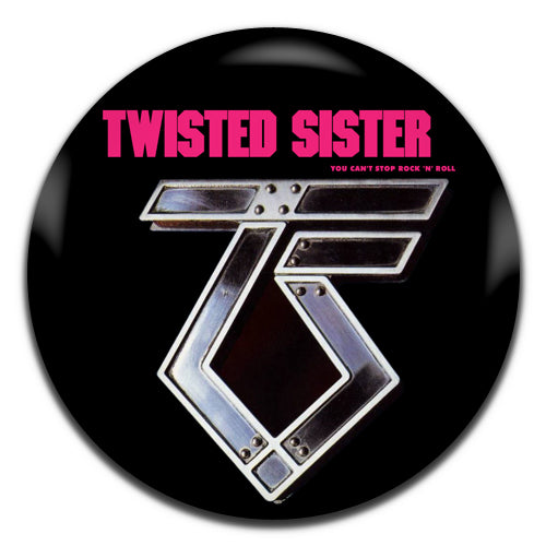 Twisted Sister Black Heavy Metal Glam Band 70's 80's 25mm / 1 Inch D-pin Button Badge