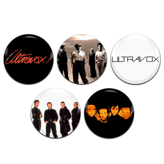 Ultravox Synth Pop New Wave 70's 80's 25mm / 1 Inch D-Pin Button Badges (5x Set)