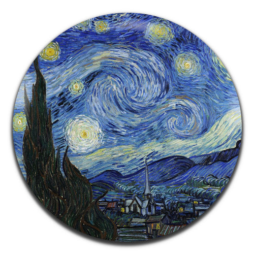 Vincent Van Gogh Starry Night Art Painting 25mm / 1 Inch D-pin Button Badge