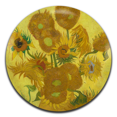 Vincent Van Gogh Sunflowers Art Painting 25mm / 1 Inch D-pin Button Badge