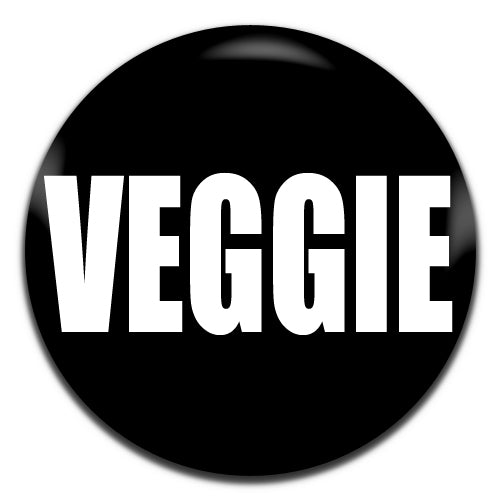 Veggie Black Vegetarian Novelty 25mm / 1 Inch D-pin Button Badge