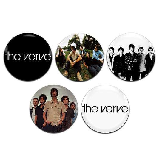 The Verve Indie Rock Britpop Band 90's 25mm / 1 Inch D-Pin Button Badges (5x Set)