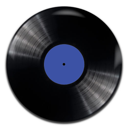 Vinyl Record Blue Retro 25mm / 1 Inch D-pin Button Badge
