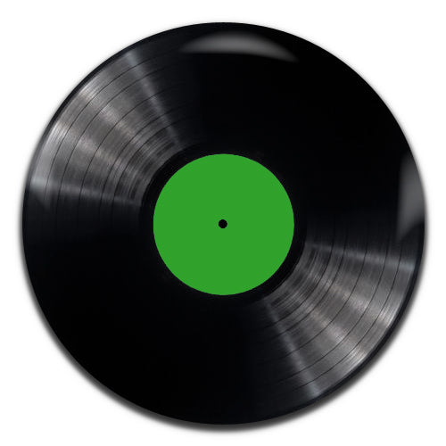 Vinyl Record Green Retro 25mm / 1 Inch D-pin Button Badge