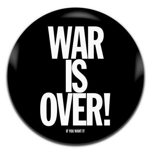 War Is Over If You Want It Black John Lennon Yoko Ono Christmas 70's 25mm / 1 Inch D-pin Button Badge