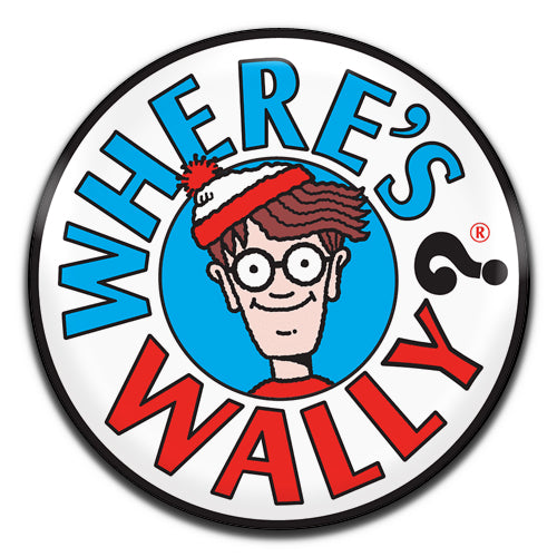 Where's Wally Roundel Kids Children's Retro 90's 25mm / 1 Inch D-pin Button Badge