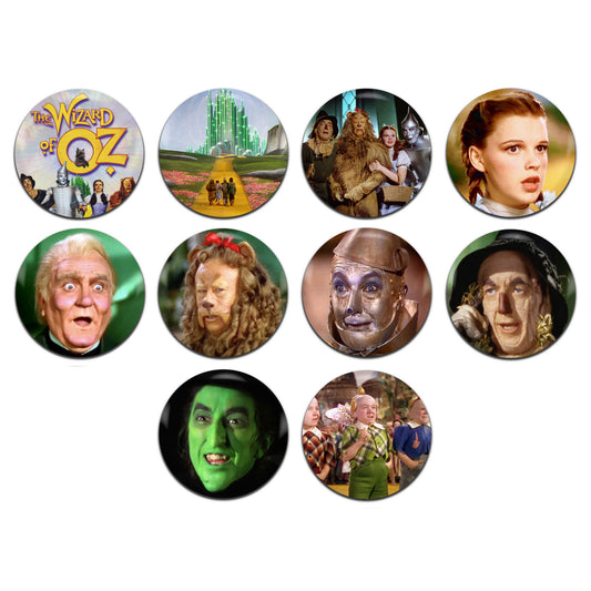 Wizard Of Oz Movie Fantasy Film 30's 25mm / 1 Inch D-Pin Button Badges (10x Set)