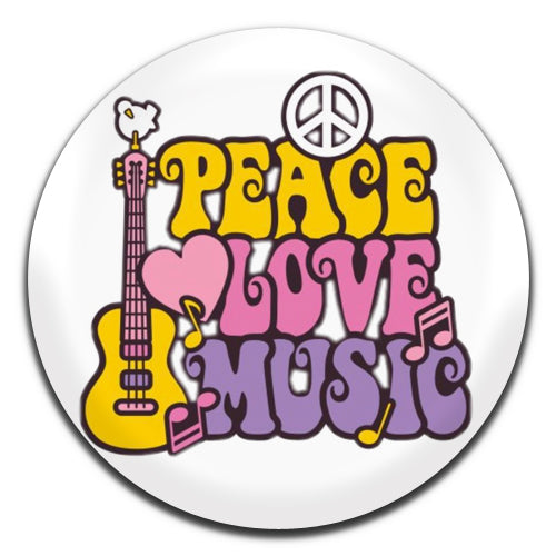 Woodstock Peace Love Music Concert Festival Retro 60's 25mm / 1 Inch D-pin Button Badge