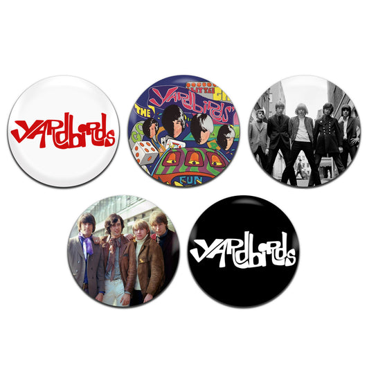 Yardbirds Blues Psychedelic Rock Band 60's 25mm / 1 Inch D-Pin Button Badges (5x Set)