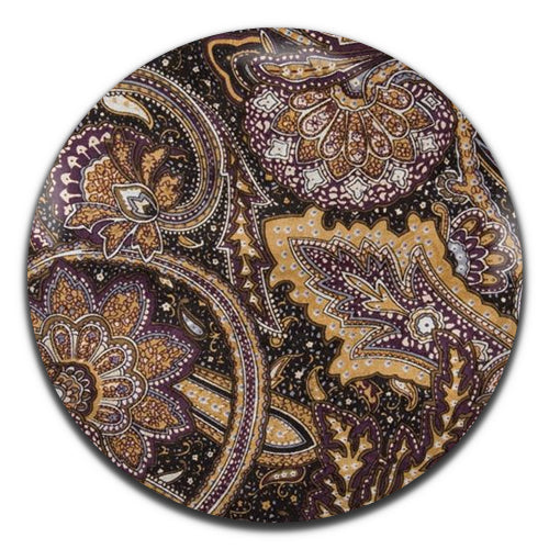 Paisley Pattern Purple Hippie Psychedelic 25mm / 1 Inch D-pin Button Badge